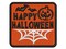Happy Halloween Bats Spider Web Jack-O'-Lantern Multi-Color Embroidered Iron-On or Hook & Loop Patch Applique